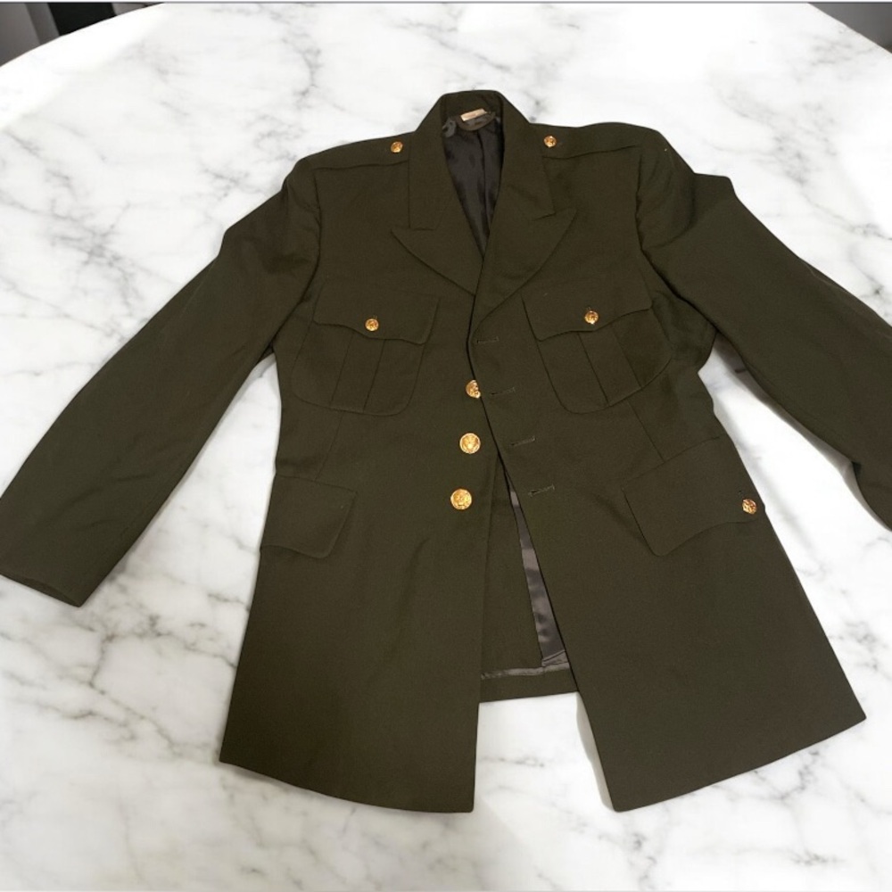 US Army Air Force Officer's Winter Uniform Wool Jacket Olive 43R